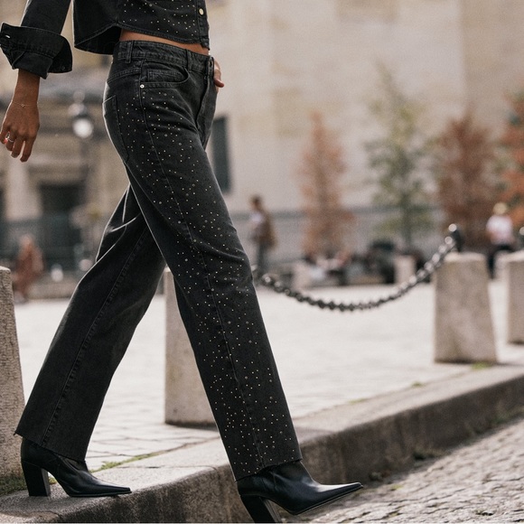 Zara Beaded Jeans - Picture 1 of 8